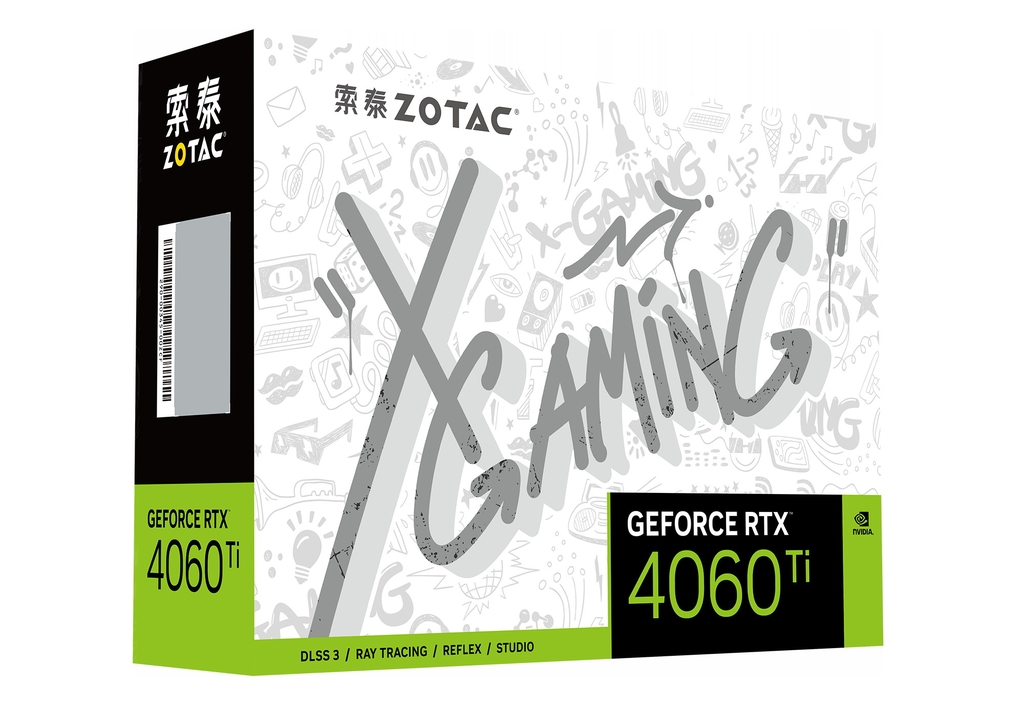 索泰 GeForce RTX 4060Ti-8GB X-GAMING OC 欧泊白