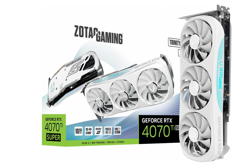 索泰 GeForce RTX 4070Ti  SUPER TRINITY OC 月白