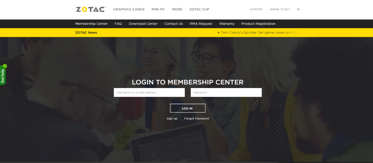 customer service zotac text support