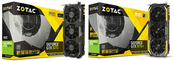 The ZOTAC GeForce GTX 1070 Ti AMP! Extreme and 1070 AMP! Extreme