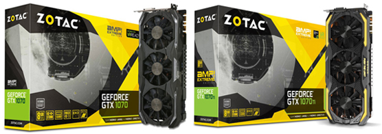 The ZOTAC GeForce GTX 1070 Ti AMP! Extreme and 1070 AMP! Extreme