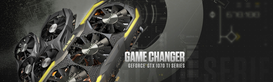 Com GeForce® GTX 1070 Ti Series, ZOTAC adiciona uma mudança revolucionária no jogo