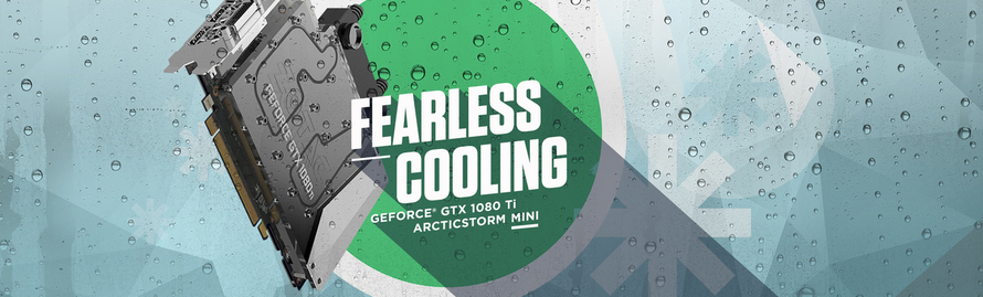 REFRIGERAÇÃO EFICIENTE COM GEFORCE® GTX 1080 TI COM WATERBLOCK, A MENOR DO MUNDO