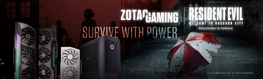 ZOTAC GAMING Launches Global Survive with Power PC Gaming Campaign Featuring Themed Gaming Hardware from Sony Pictures’ Upcoming Film Resident Evil: Welcome to Raccoon City