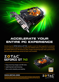 조텍코리아, 엔비디아의 신제품 '지포스 GT 740 1GB DDR5' 출시
