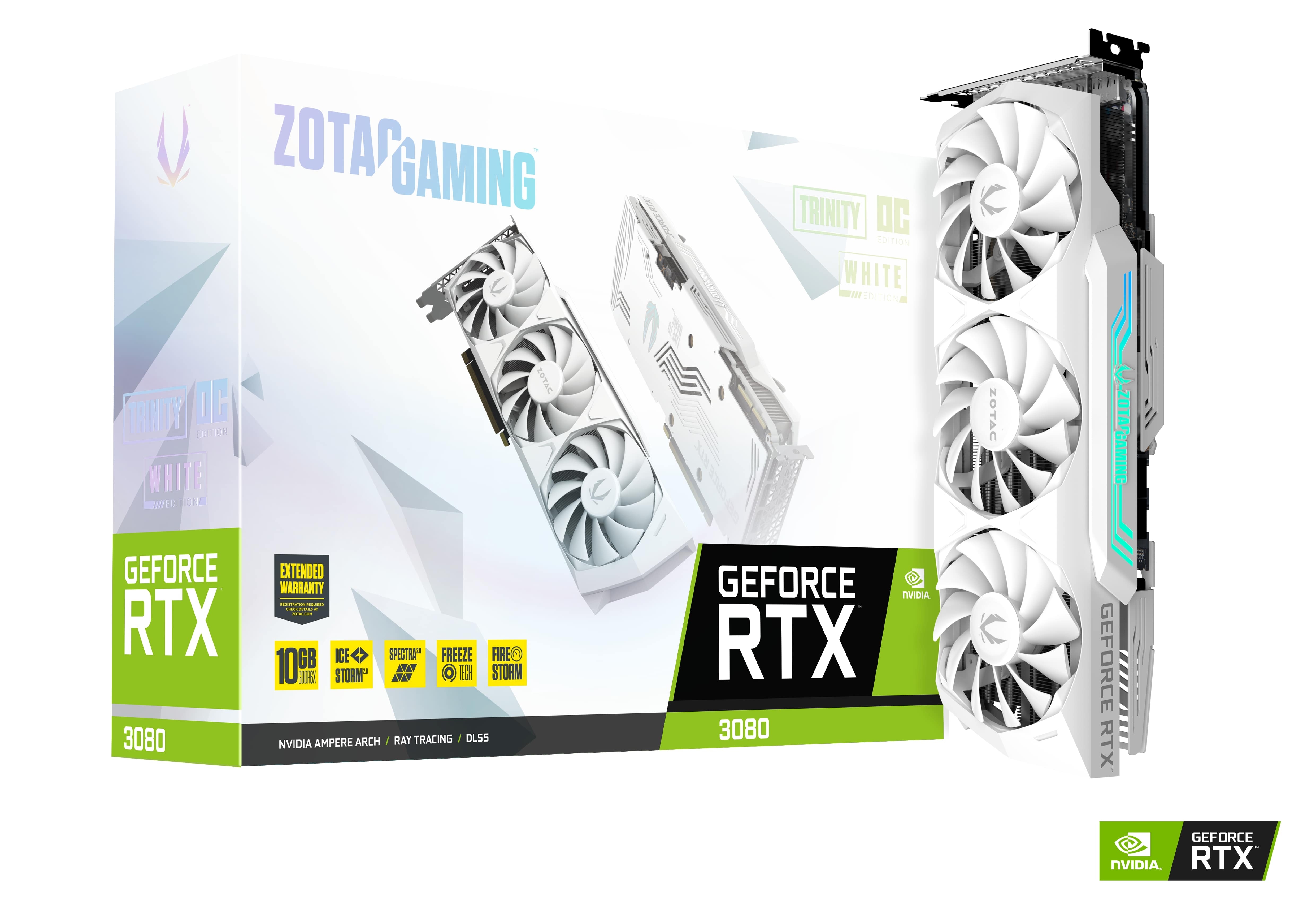 ZOTAC GAMING GeForce RTX 3080 Trinity OC White Edition | ZOTAC