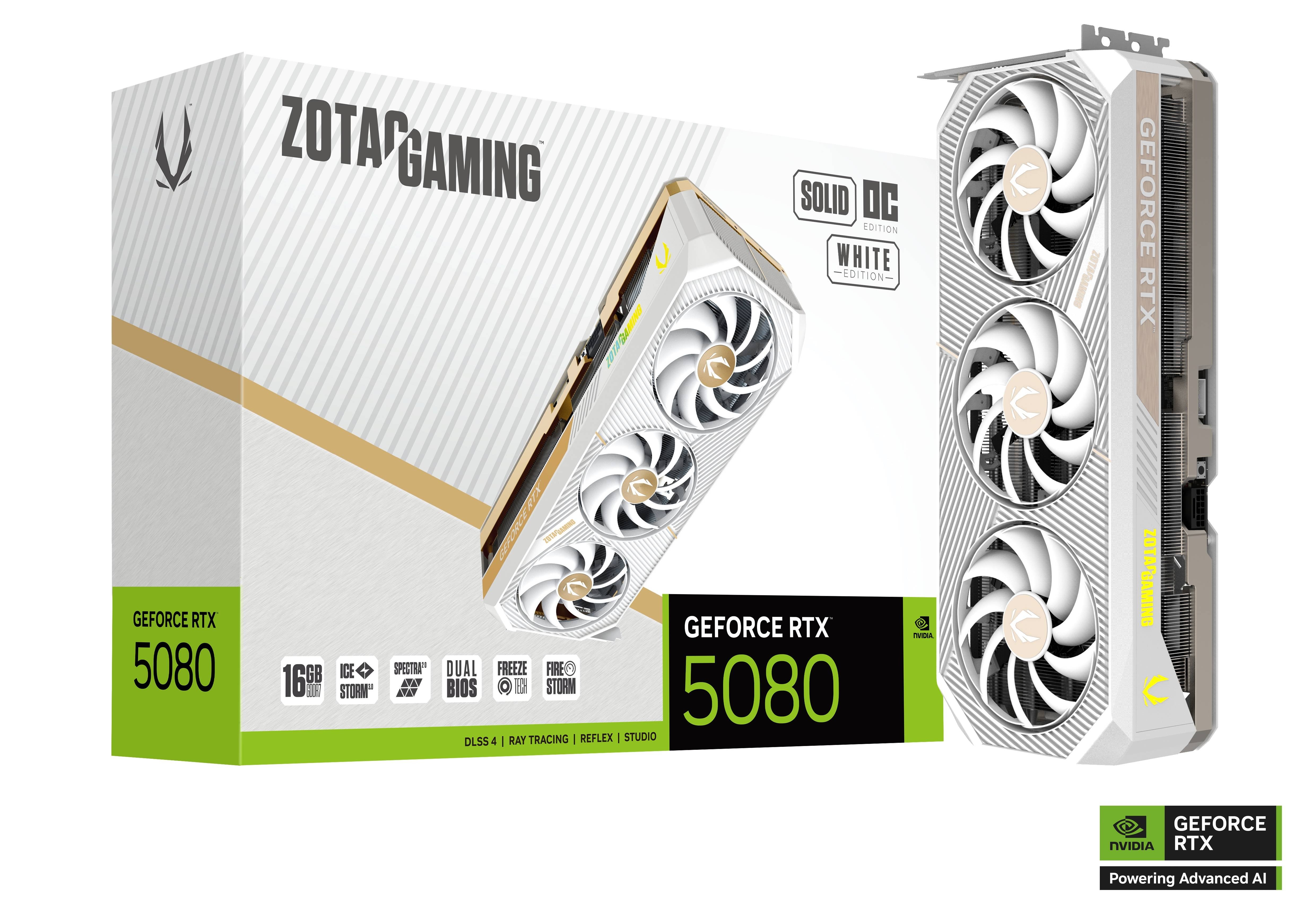 ZOTAC GAMING GeForce RTX 5080 SOLID OC White Edition | ZOTAC