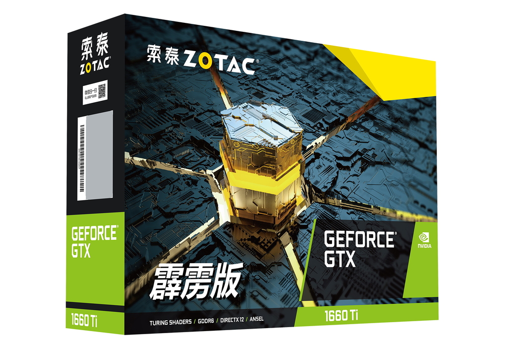 索泰 GeForce® GTX1660Ti-6GD6 霹雳版 OC HA
