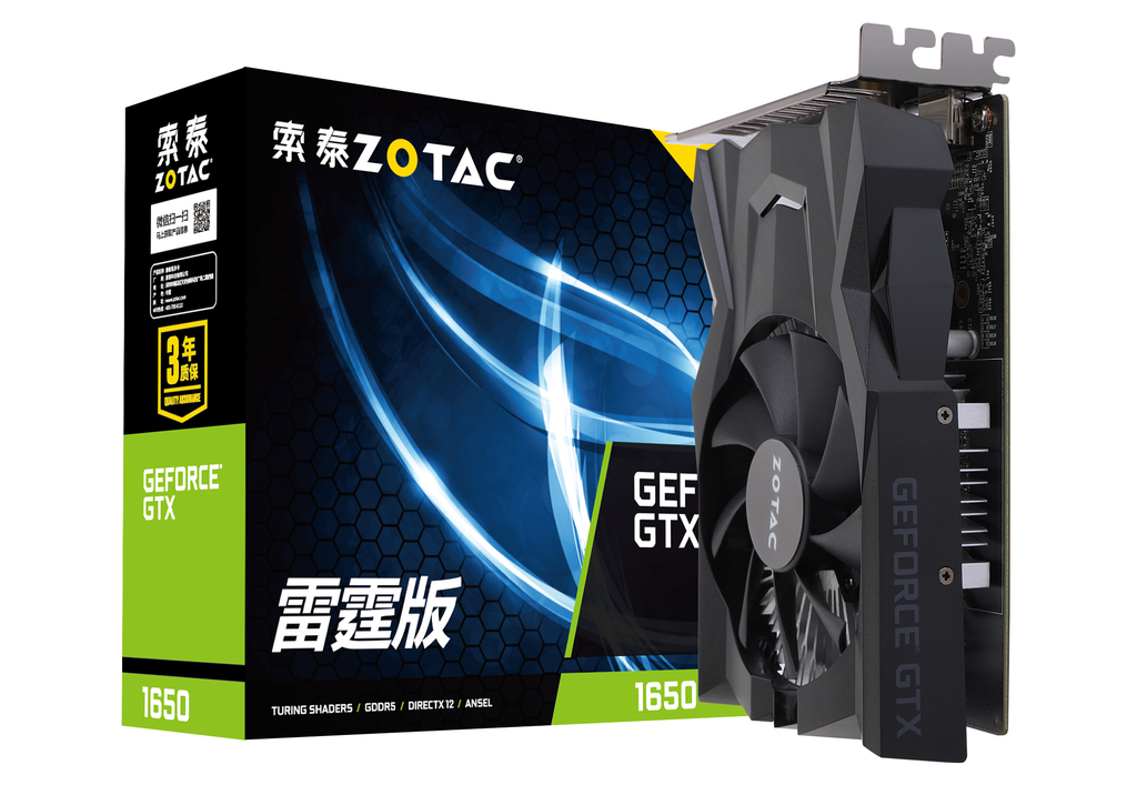索泰 GeForce® GTX1650-4GD5 雷霆版 MA