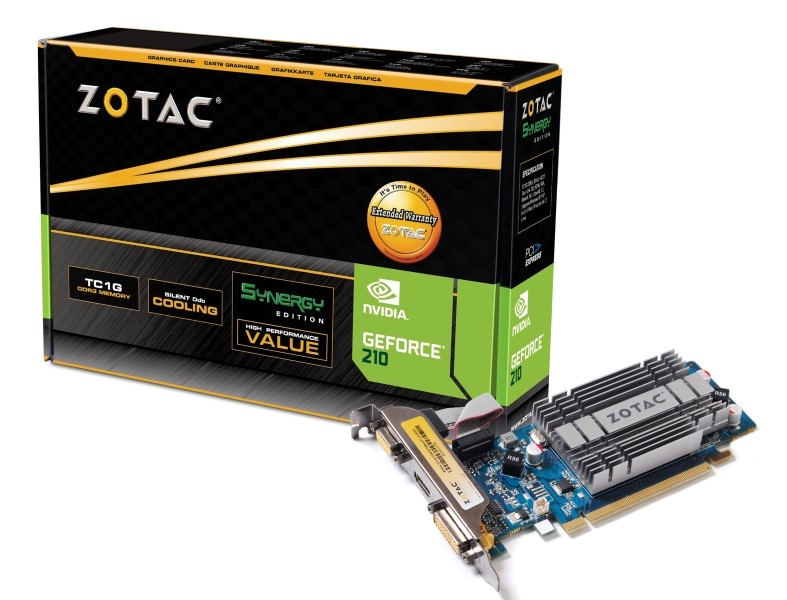 GeForce ® 210 Synergy Edition ZOTAC