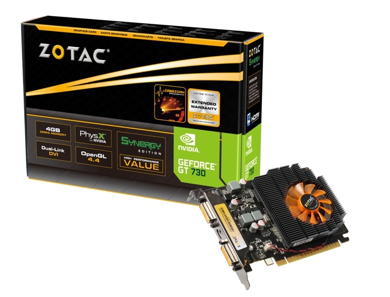 Geforce Gt 730 4gb Ddr3 Synergy Edition Zotac