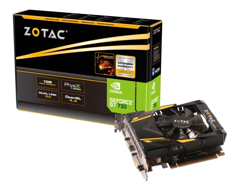 Refurbished and Used Hardware  ZOTAC GeForce GT 720 2GB DDR3 PCI Express  (PCIe) DVI Video Card w/HDMI & HDCP Support