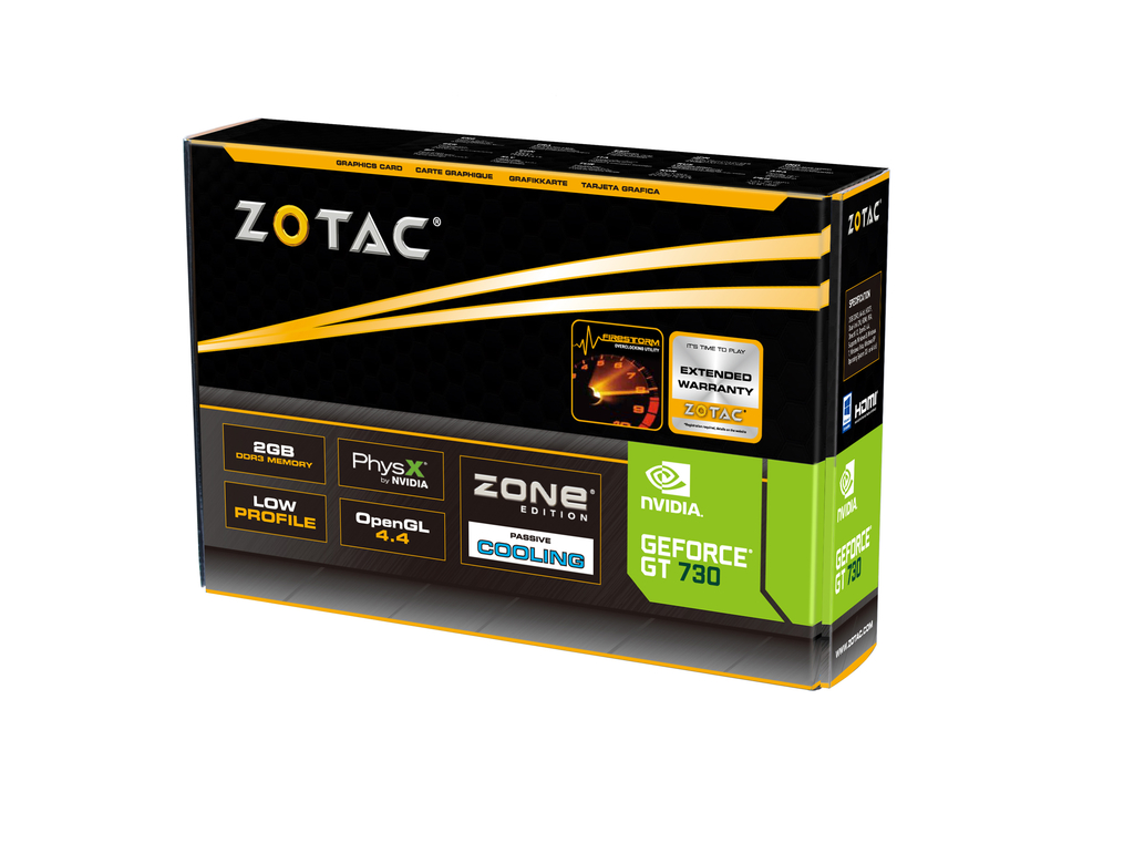 ZOTAC GeForce GT 730 Zone Edition 2GB DDR3 PCI Express HDMI DVI Graphics Card ZT-71113-20L