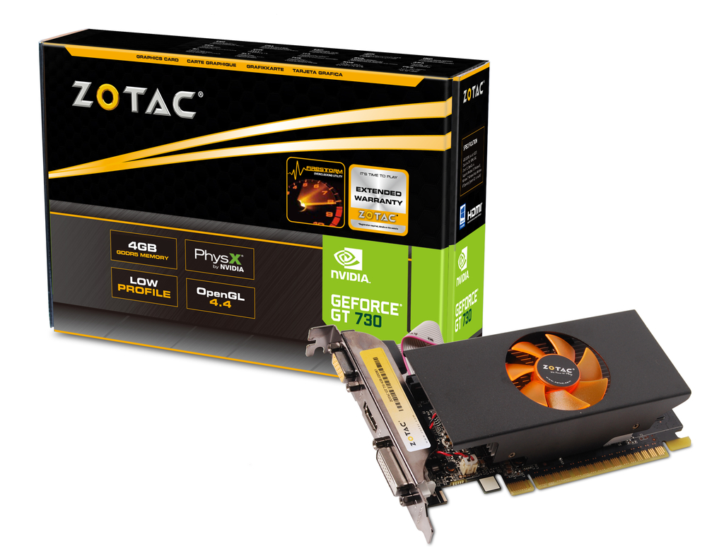 geforce® gt 730 4gb ddr5 zotac geforce® gt 730 4gb
