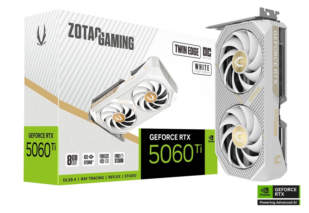 ZOTAC GAMING GeForce RTX 5060 Ti 8GB Twin Edge OC White Edition