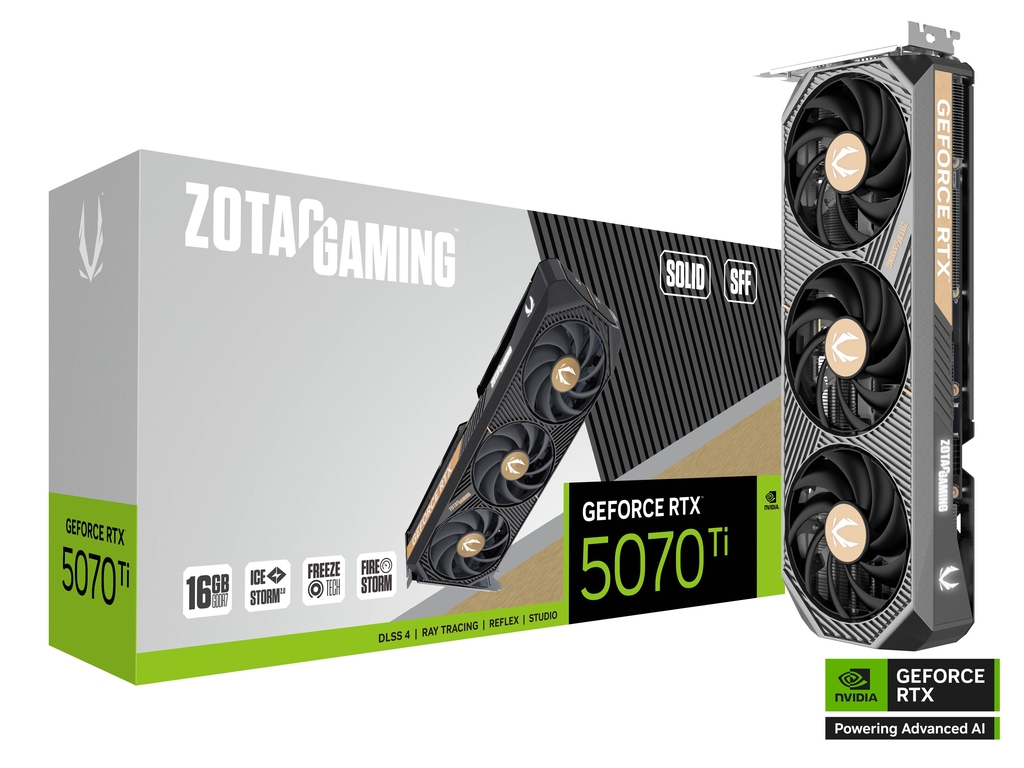 ほぼ新品　ZOTAC RTX 5070 Ti SOLID SFF OC 16GB ZOTAC GAMING GeForce RTX 5070 Ti SOLID SFF | ZOTAC