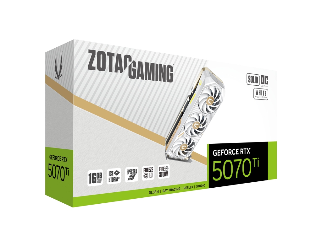 ZOTAC GAMING GeForce RTX 5070 Ti SOLID CORE OC White Edition