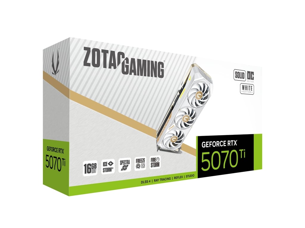 ZOTAC GAMING GeForce RTX 5070 Ti SOLID CORE OC White Edition