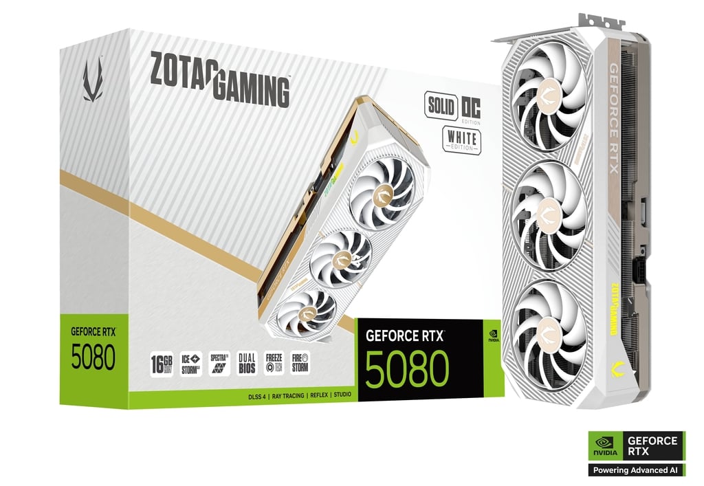 ZOTAC GAMING GeForce RTX 5080 SOLID OC White Edition | ZOTAC
