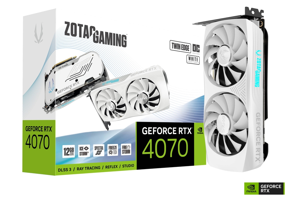 ZOTAC GAMING GEFORCE RTX 4070 TWIN EDGE OC WHITE ED 12GB GDDR6 ZT-D40740Q-10M - Código: ZT-D40740Q-10M | Compra en Guadalajara