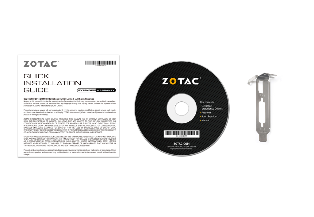 ZOTAC GeForce® GT 1030 2GB GDDR5 HDMI/DVI Low Profile