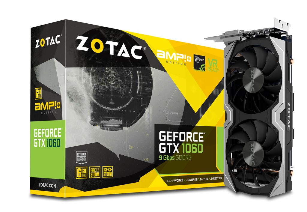 Zotac Geforce Gtx 1060 Amp Edition 9gbps Memory Zotac