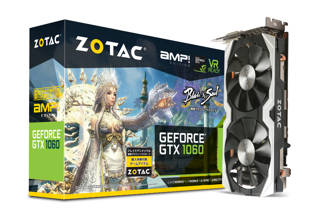 ZOTAC GeForce® GTX 1060 AMP Edition ブレイドアンドソウル推奨モデル