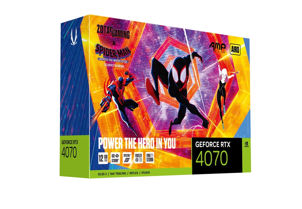  ZOTAC GAMING GEFORCE RTX 4070 AMP AIRO SPIDER-MAN™: Across the Spider-Verse Bundle