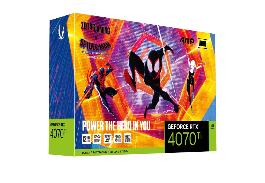 Pack ZOTAC GAMING GeForce RTX 4070 Ti AMP AIRO SPIDER-MAN™: Across the Spider-Verse 