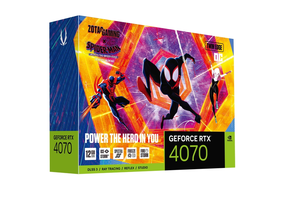  ZOTAC GAMING GEFORCE RTX 4070 Twin Edge OC SPIDER-MAN™: Across the Spider-Verse Bundle