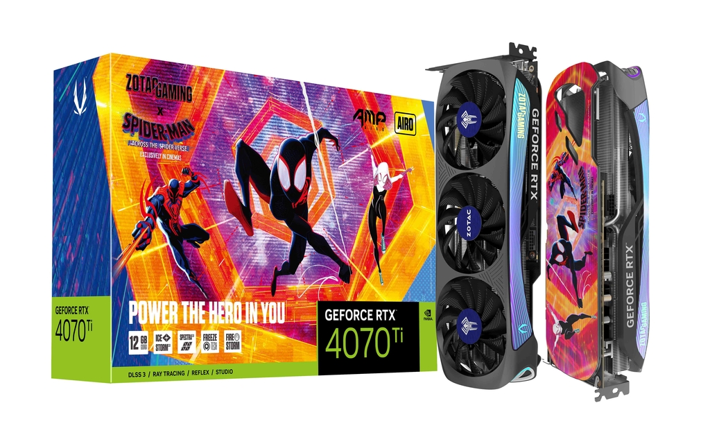 ZOTAC GAMING GeForce RTX 4070 Ti AMP AIRO SPIDER-MAN™: Across the Spider-Verse Bundle