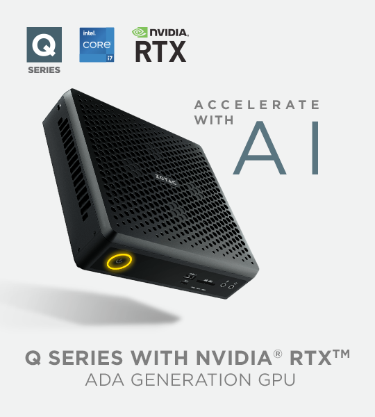NVIDIA® RTX™ ADA 世代 GPU搭載ZBOX登場