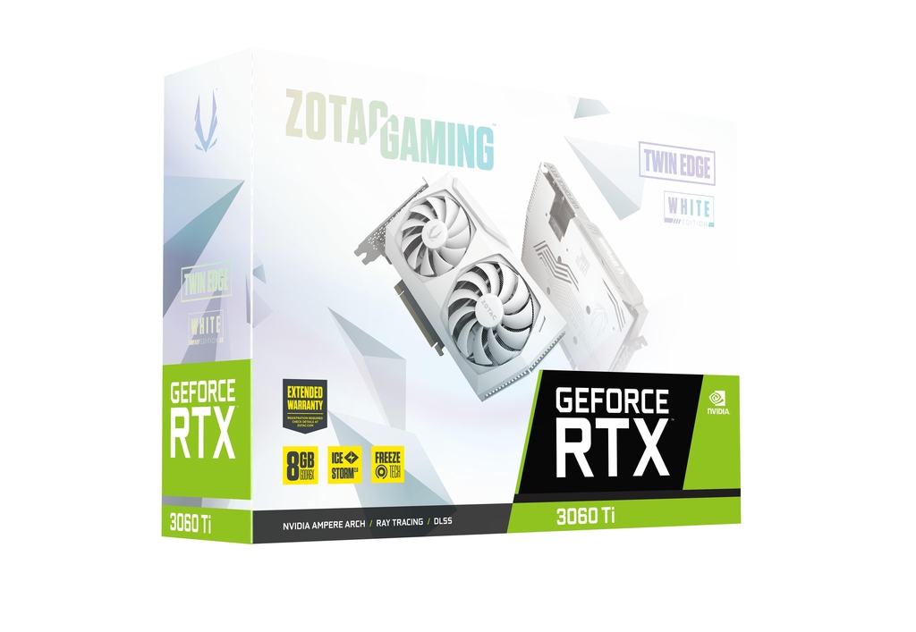 ZOTAC GAMING GeForce RTX 3060 Ti GDDR6X Twin Edge White Edition