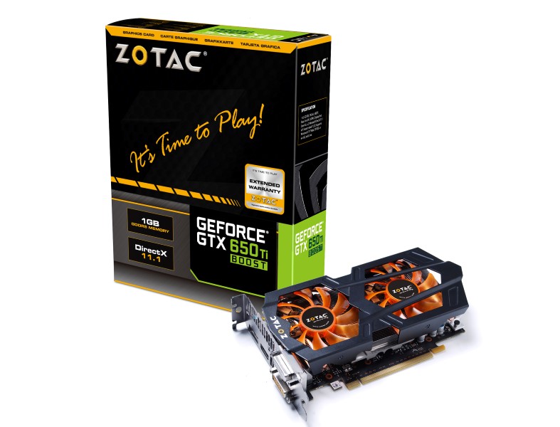 ZOTAC GeForce GTX 650 Ti Boost ZOTAC It s time to play