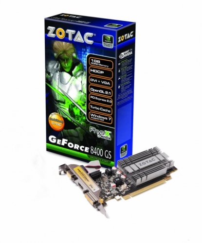ZOTAC GeForce 8400 GS 1GB LP ZOTAC It s time to play