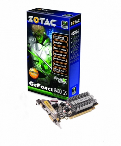 ZOTAC GeForce 8400 GS 512MB LP ZOTAC It s time to play