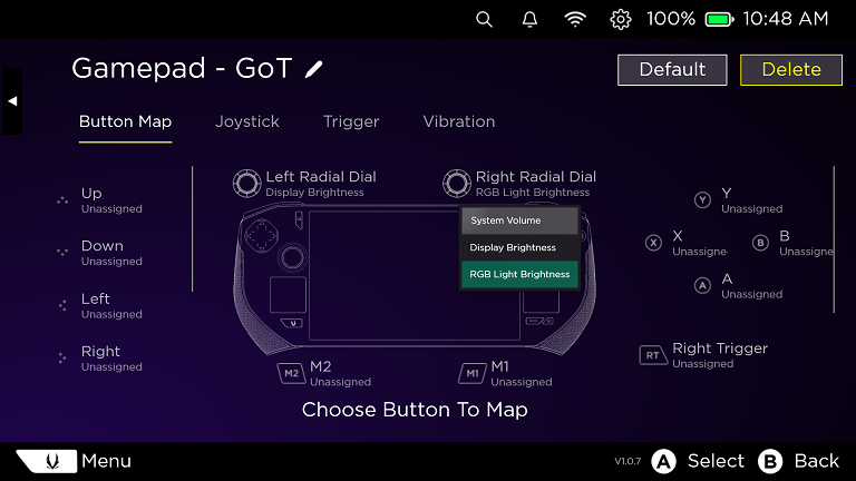 select an input you want to modify,