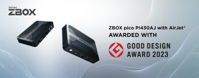 ZBOX pico PI430AJ with AirJet Wins Prestigious Good Design Award!